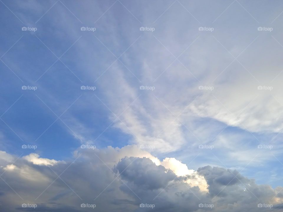 clouds in a blue sky