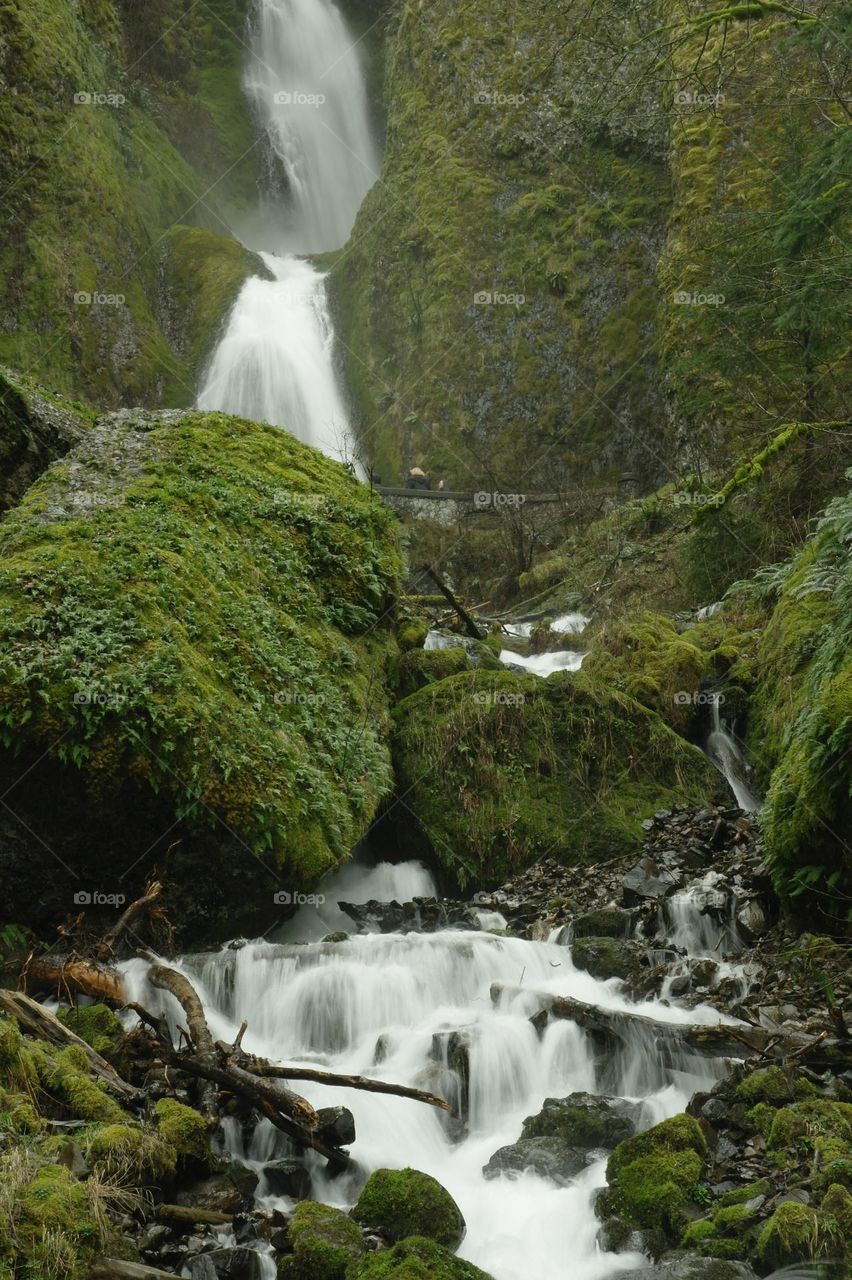 waterfall, water, river, stream, rock.