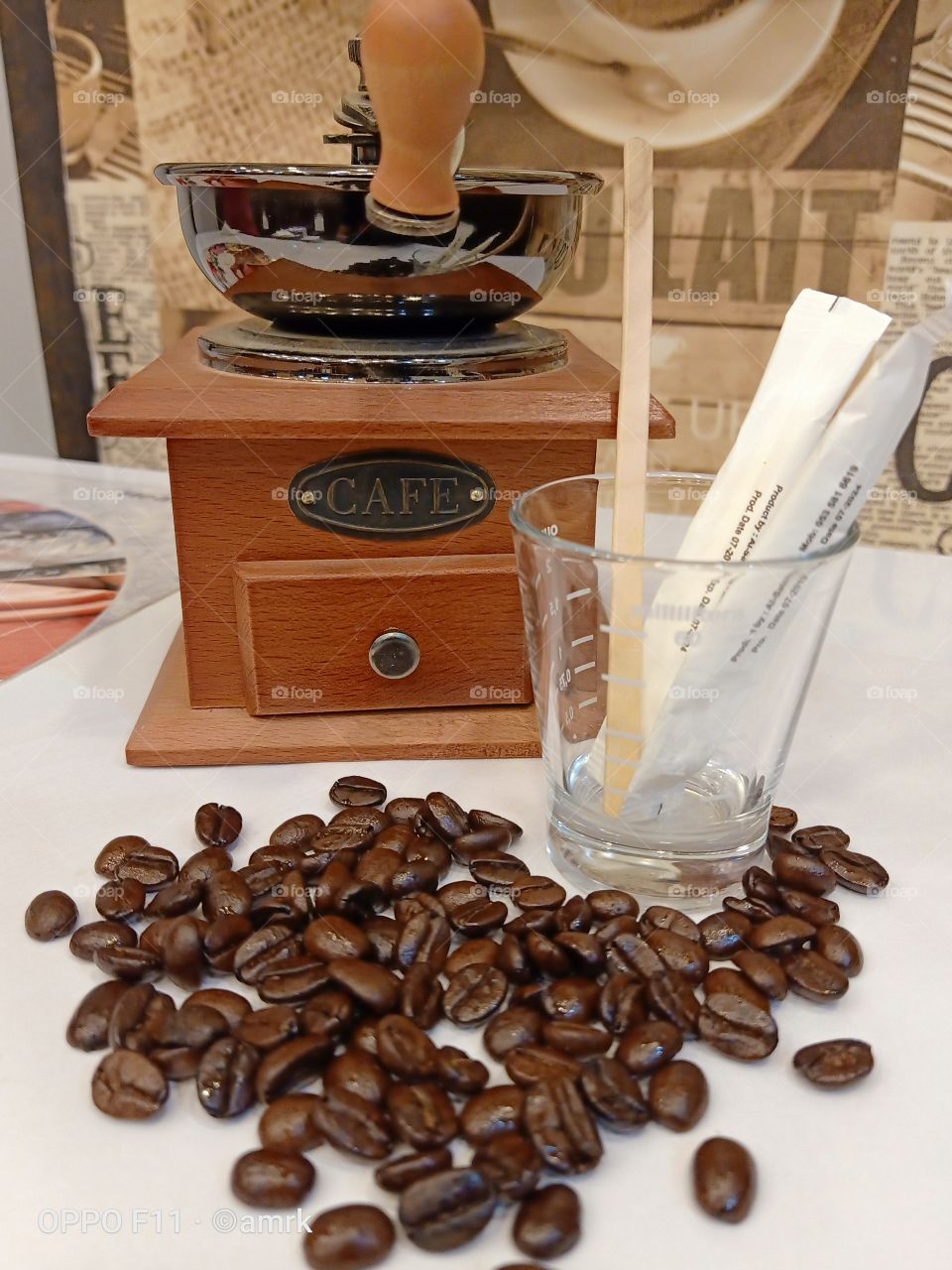coffee grinder, coffee beans