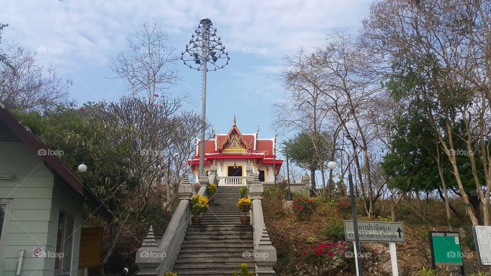 antique old temple on mountain in thailand