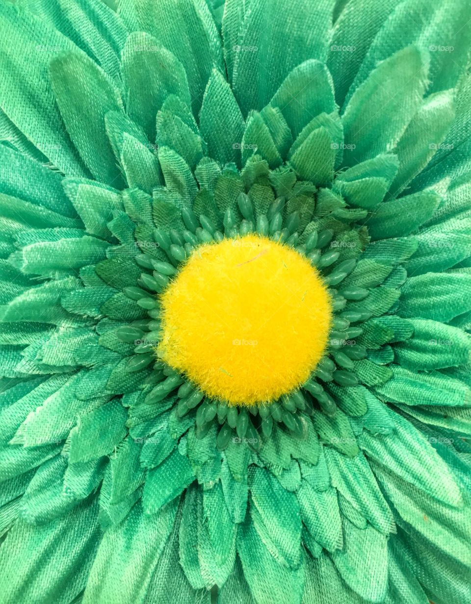 Green artificial flower
