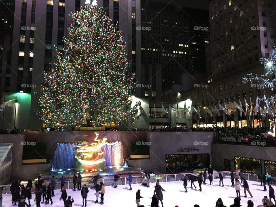 Ice skating for Christmas - New York city 2017