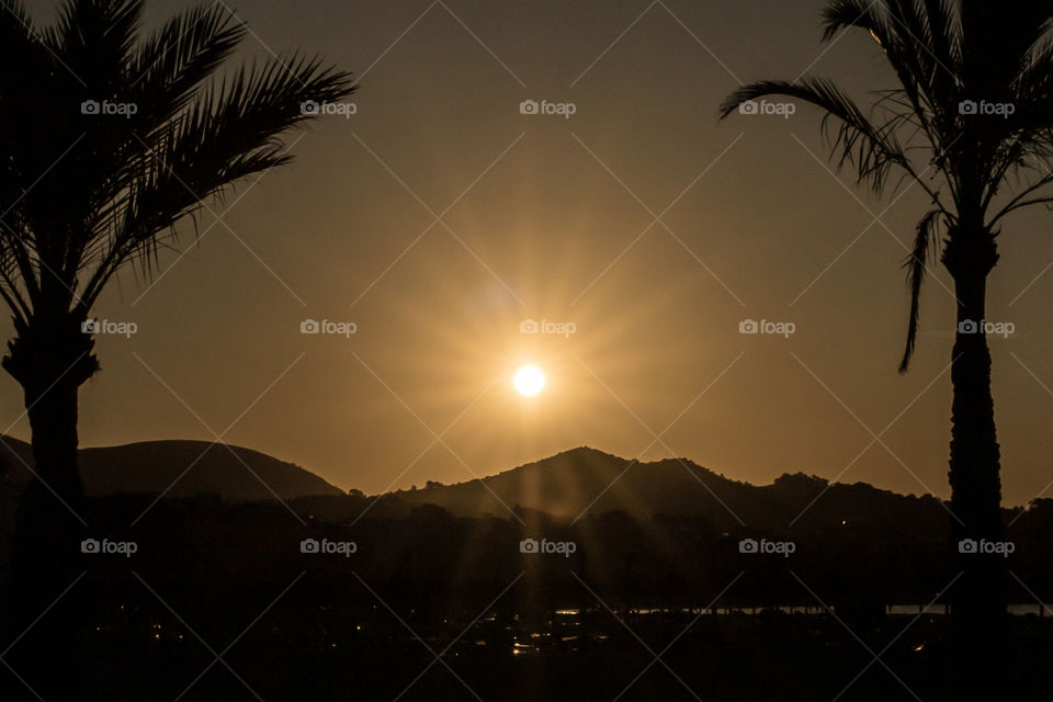 Beautiful sunrise on the beach 
