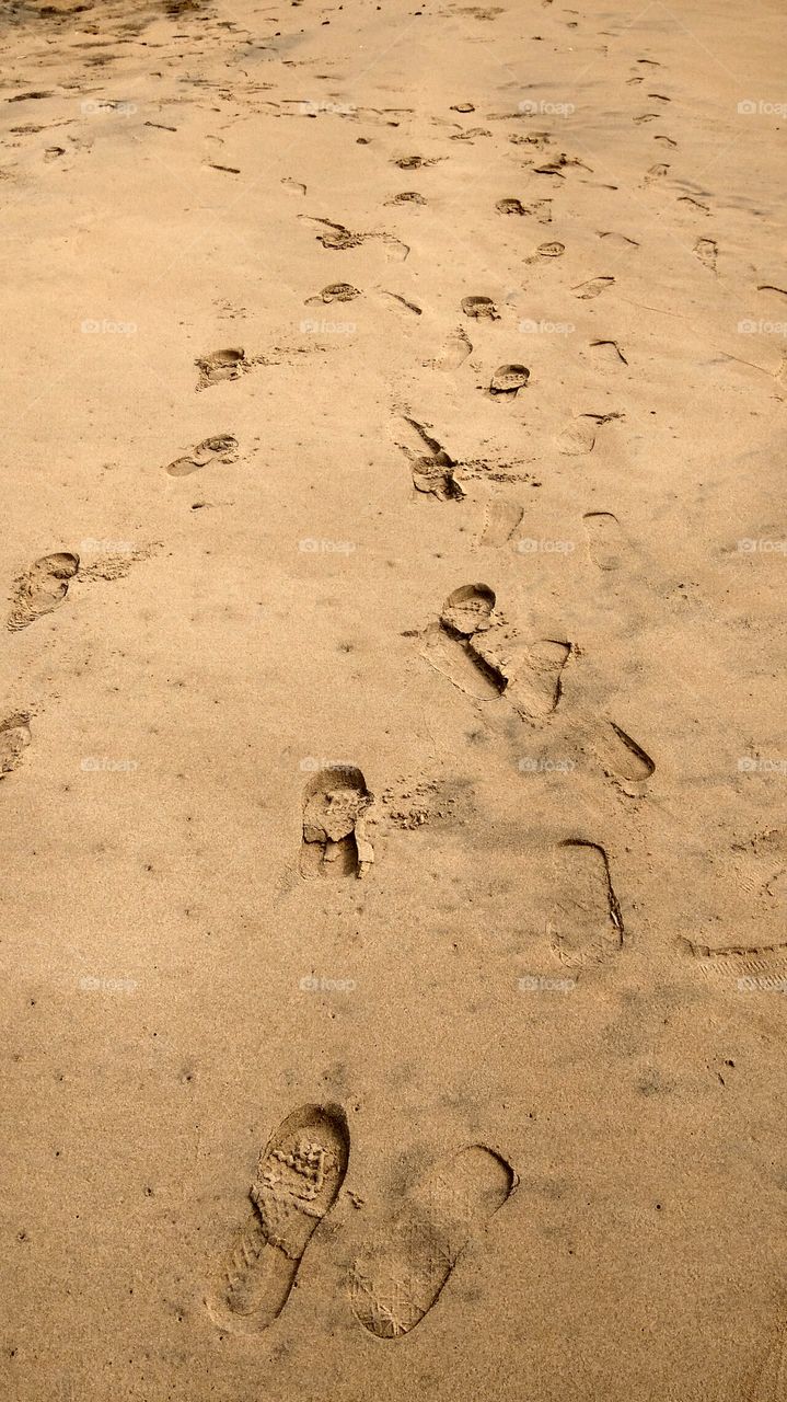 Foot print in sand
