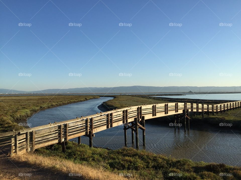 Footbridge over the river