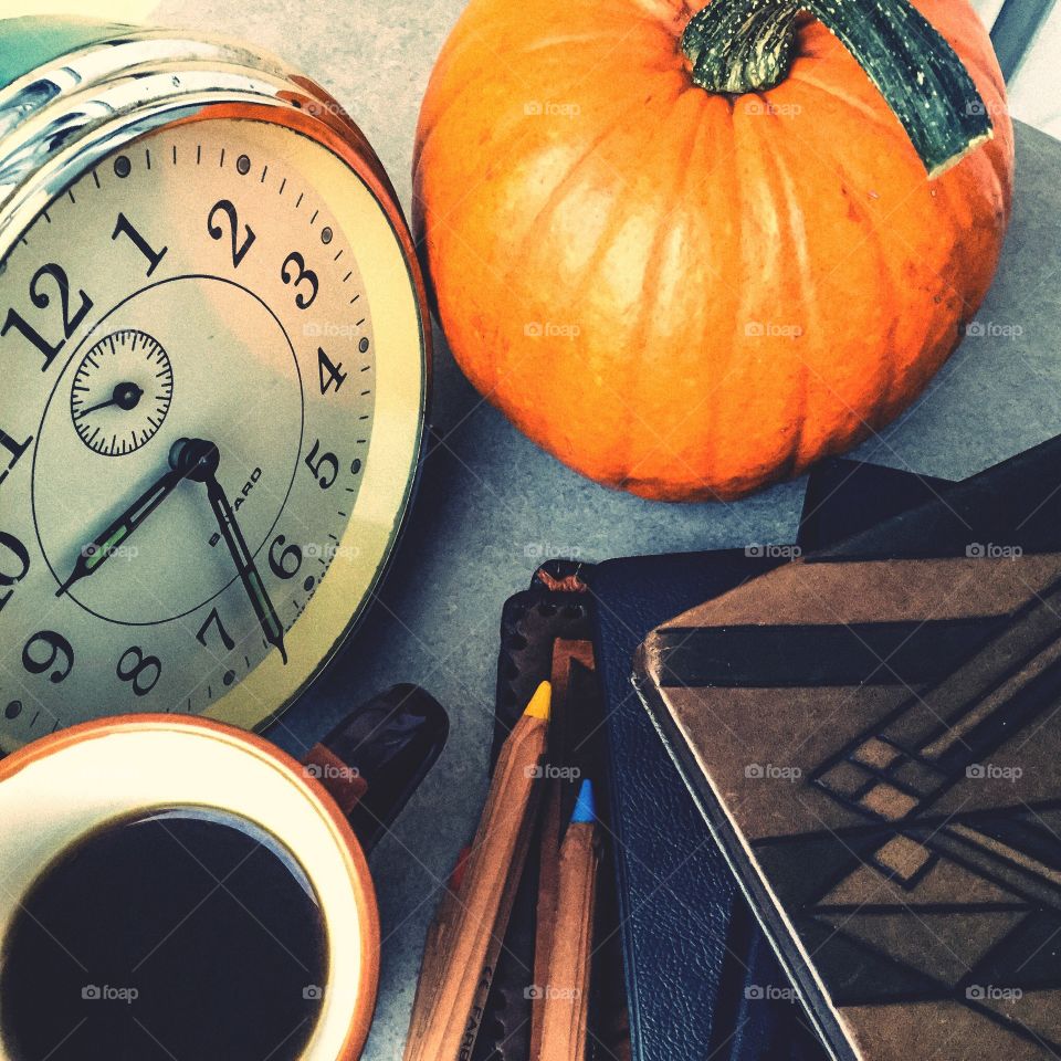 Clock Box Coffee Pumpkin 