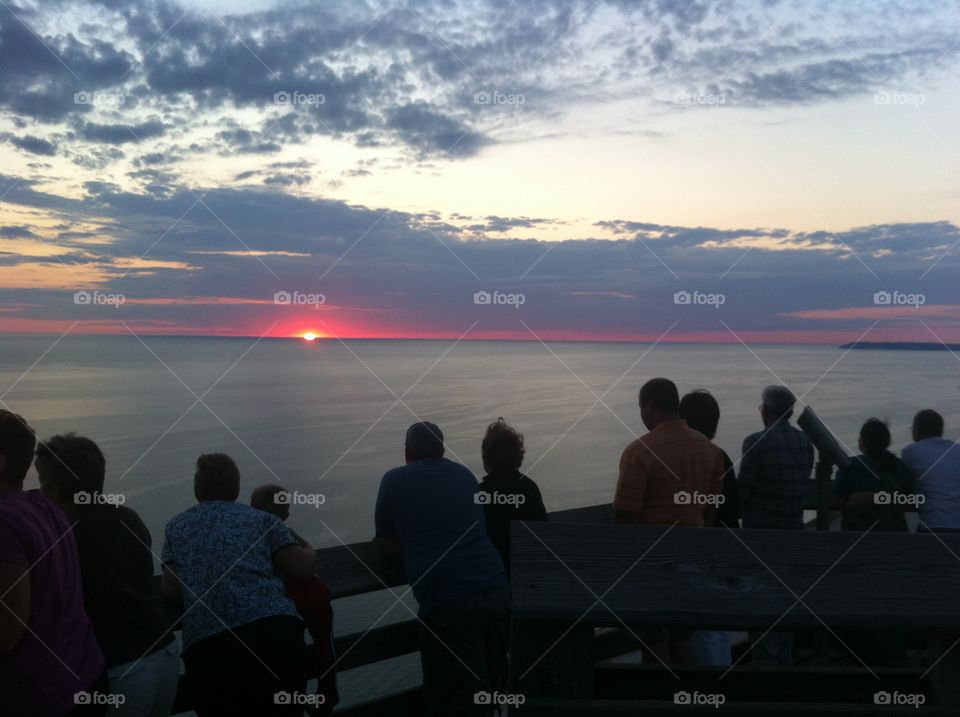 Pink Sunset at Sleeping Bear Dunes