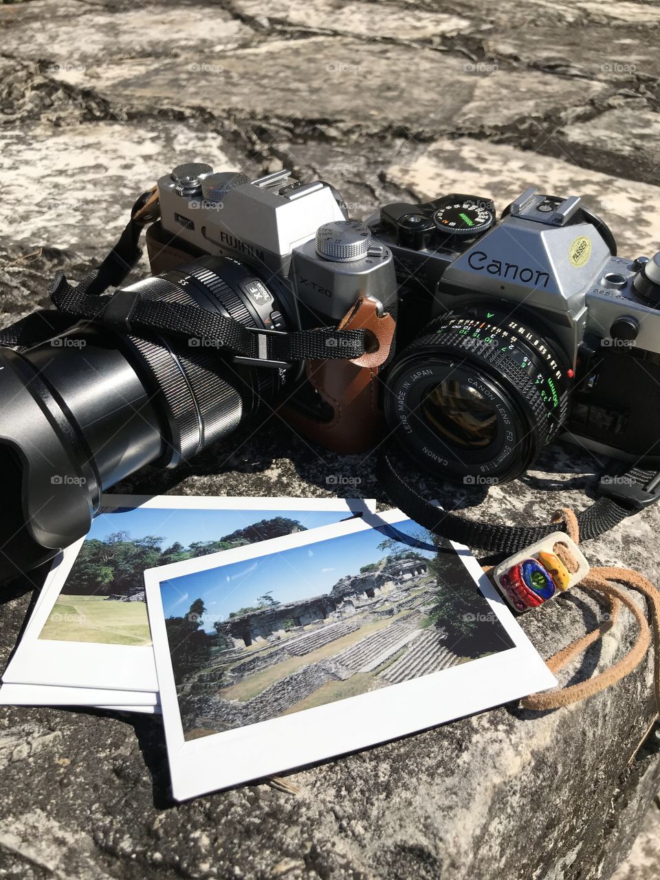 Traveler cameras and polaroid photos