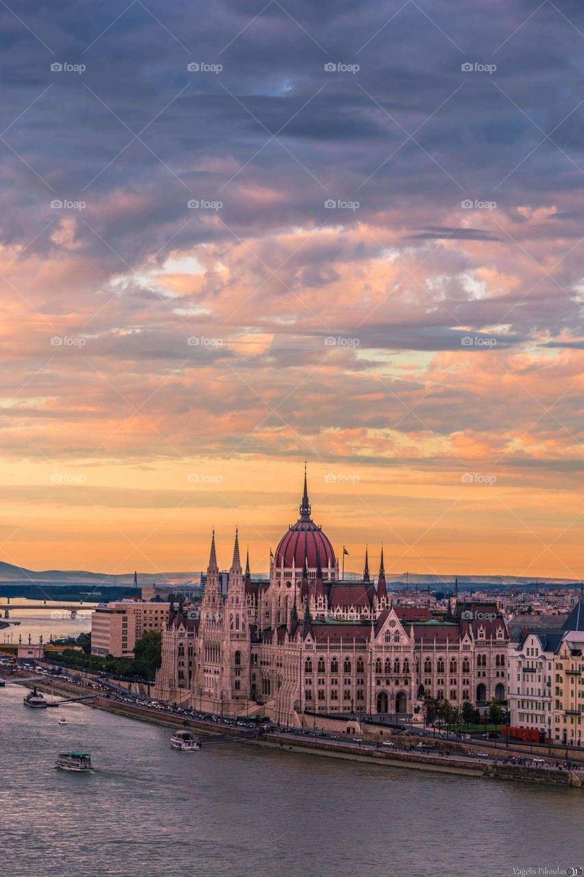 Sunset in Budapest