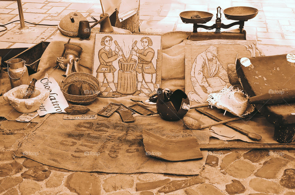 Still life about cocoa