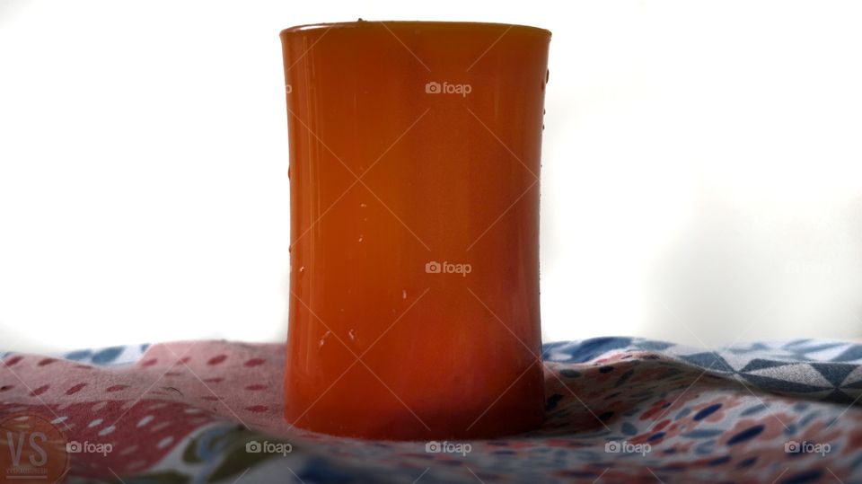 An orange cup