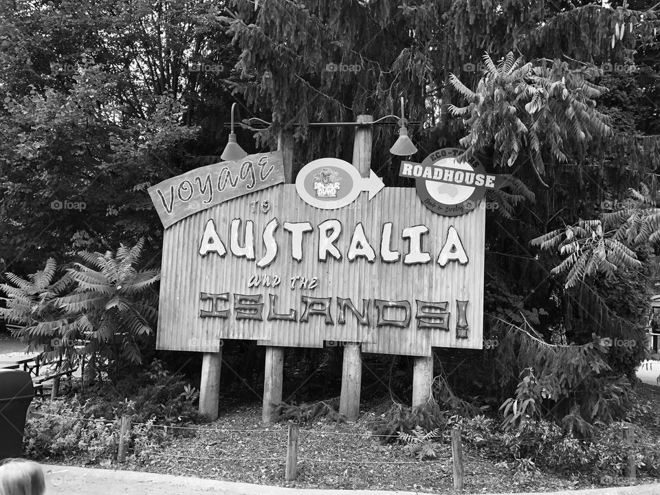 Voyage to Australia and the Islands Sign