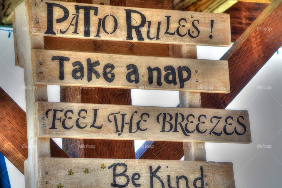 Patio rules