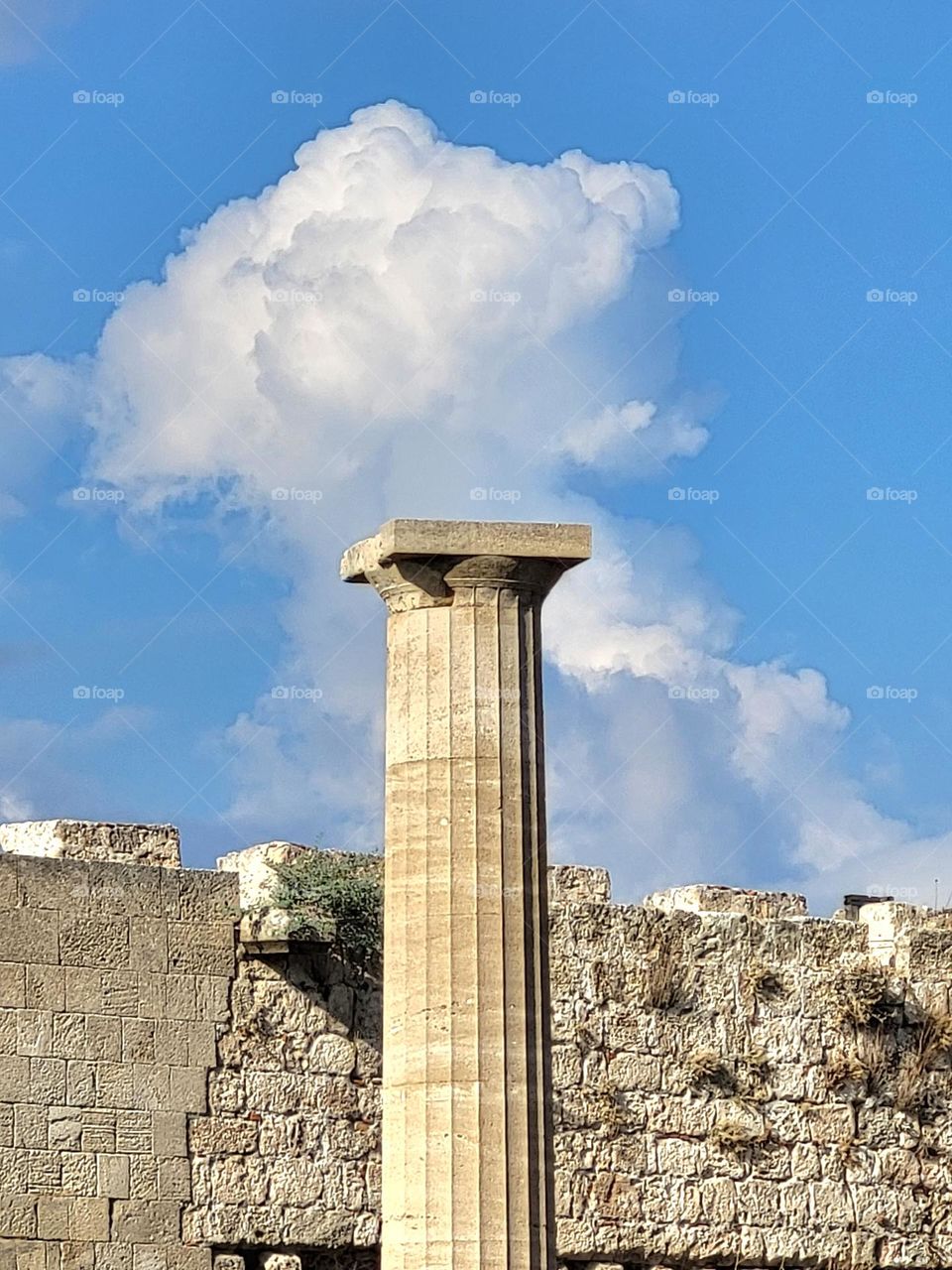 smoking columbarium in Lindos