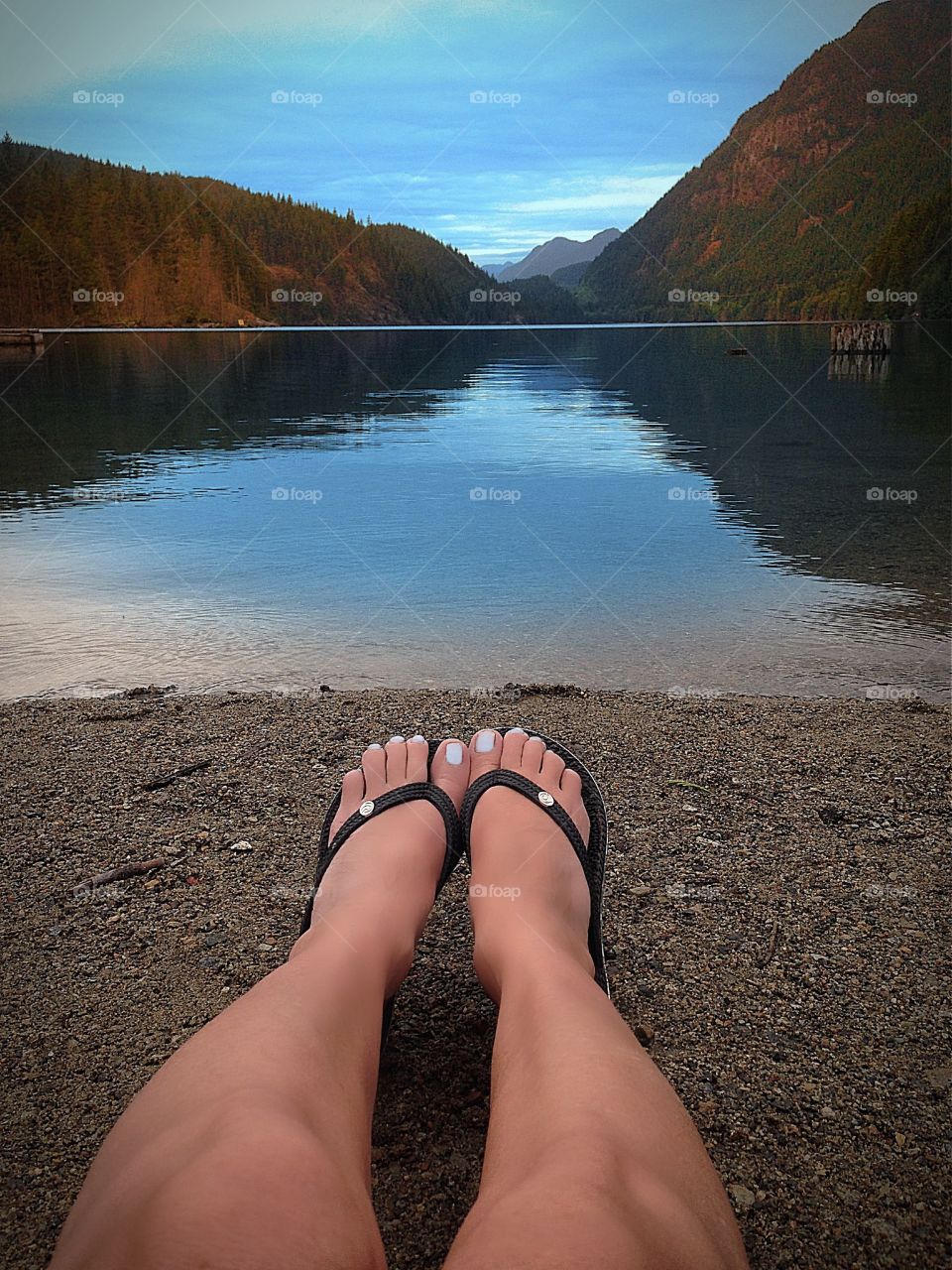 From where I stand glacial
Mountain lake in British Columbia Canada 