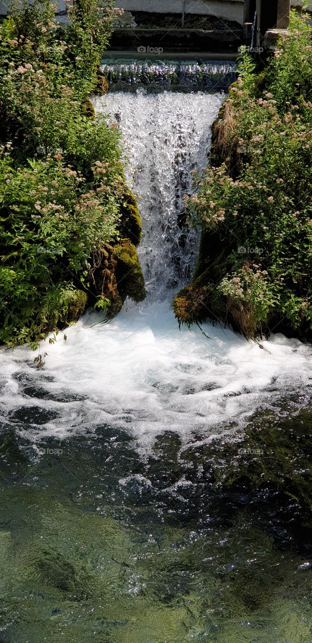 Waterfall, Water, River, Stream, Nature