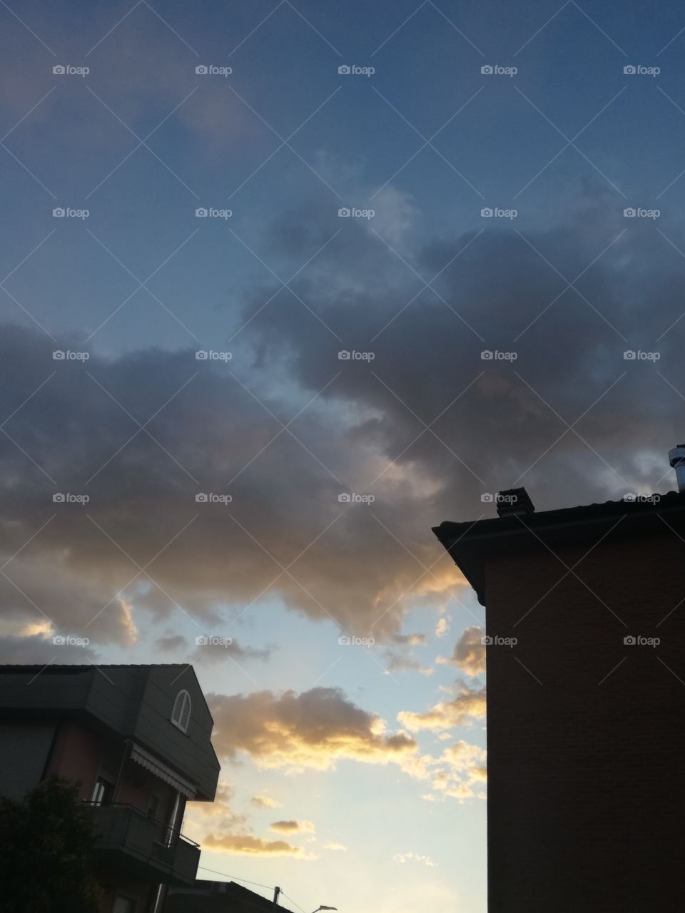 Sky colours at sunset