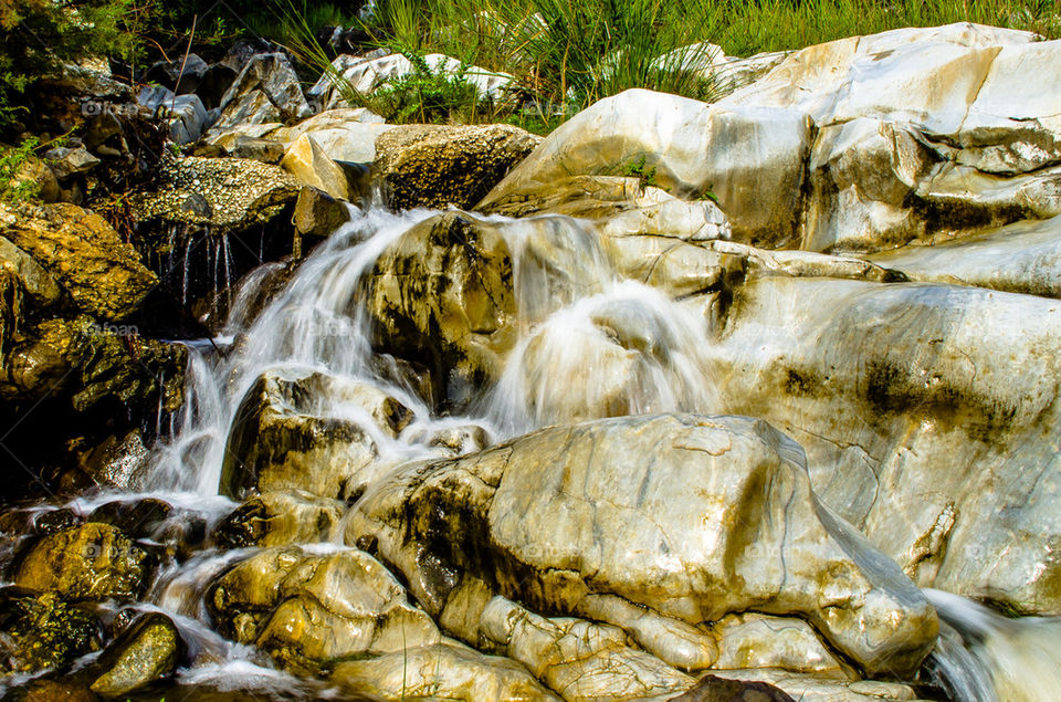 river and rocks close up 