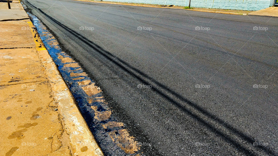 Obras, rua, recapeamento, asfalto novo.