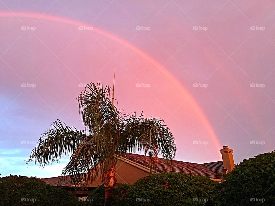 Pastel rainbow in Scottsdale, Arizona.