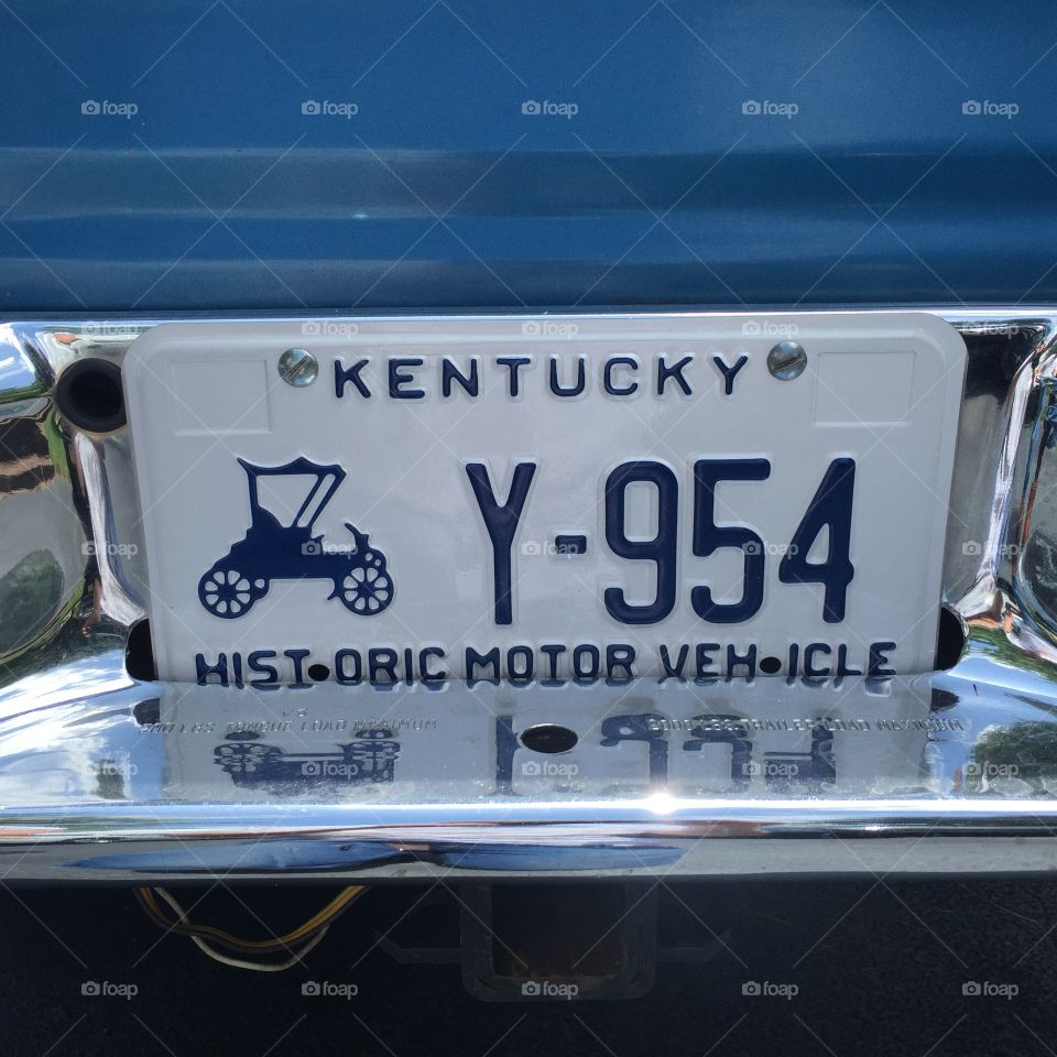 Antique license plate