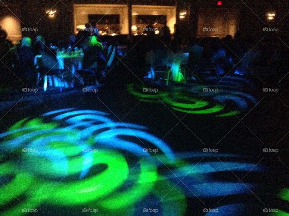 Beautiful dancing floor set up in a high end banquet hall