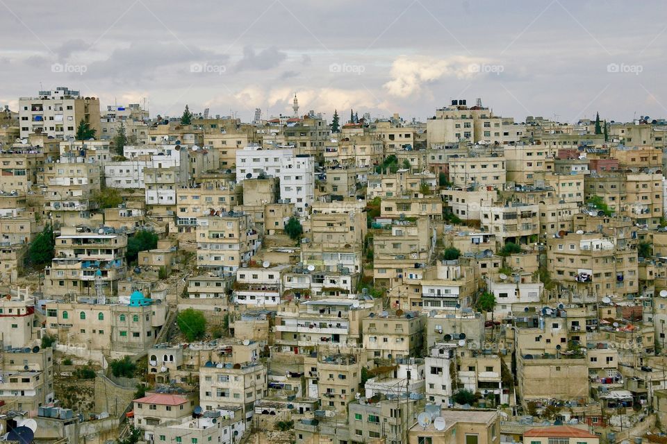 Amman Jordan, the development around the ancient ruins 