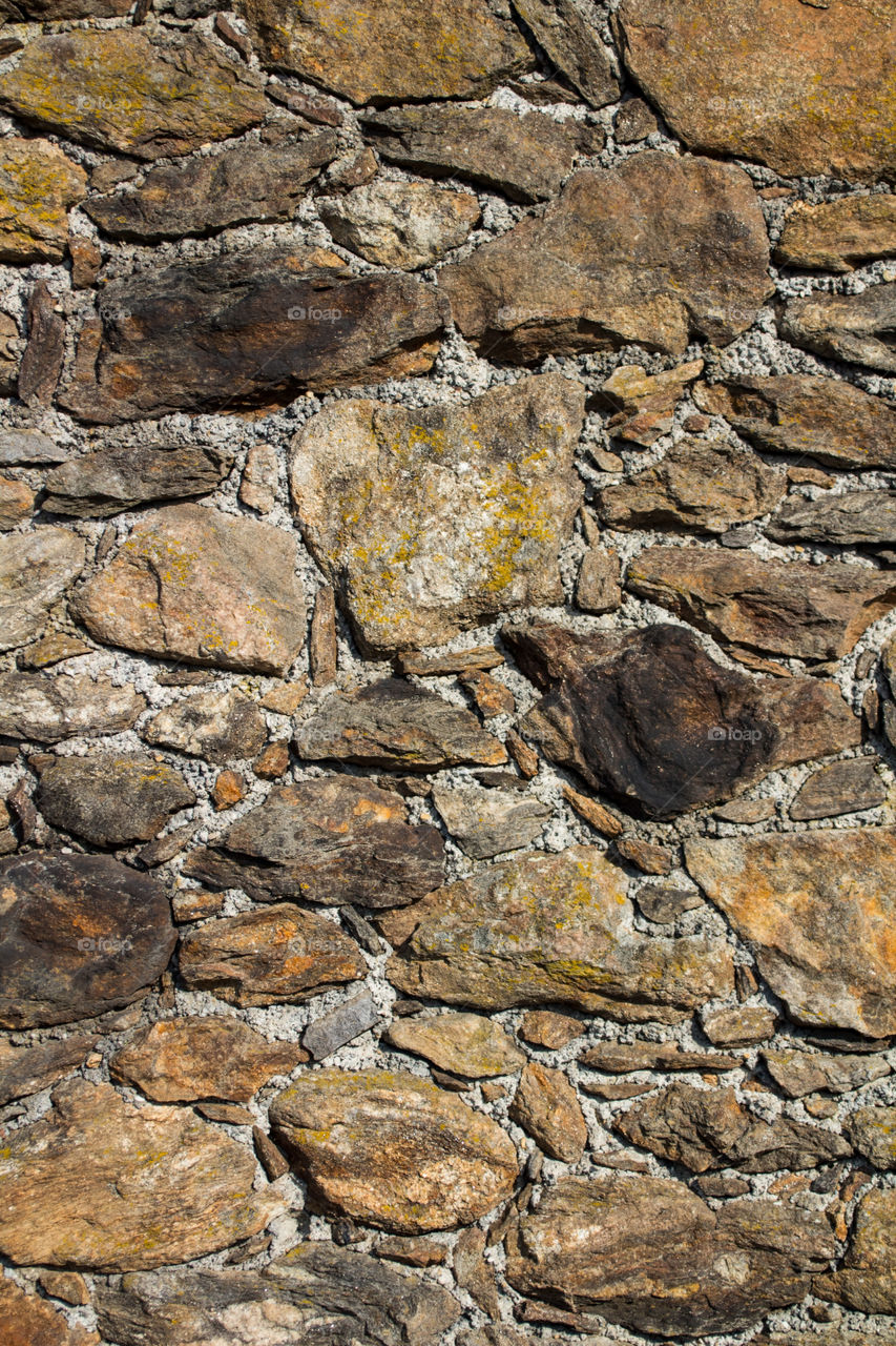 a part of an old stone wall