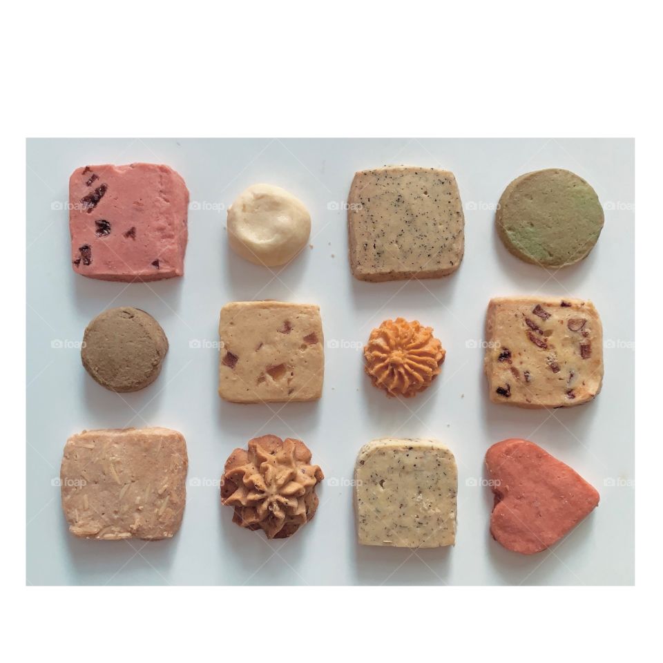 Assorted cookies in many different flavours 