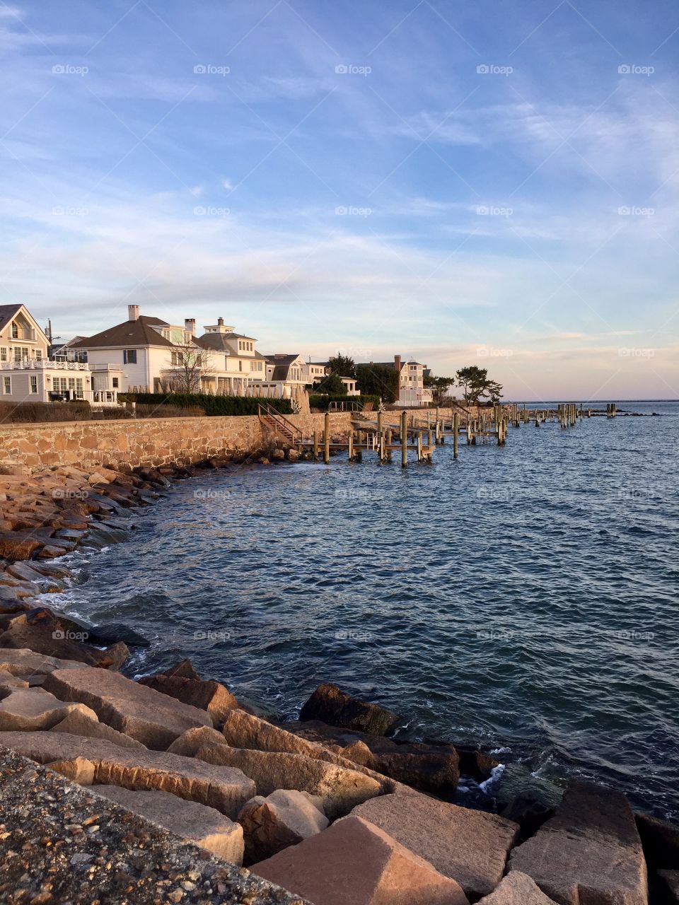 Beach houses at stonington looking for end of day