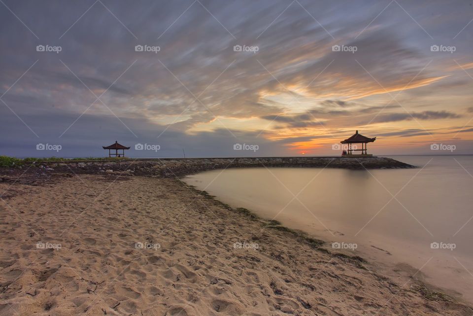 watching sunrise at karang beach sanur bali