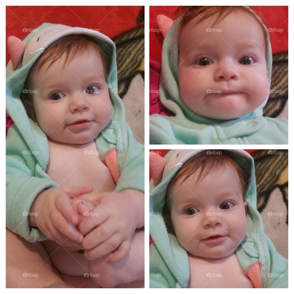 Cute baby facial expressions