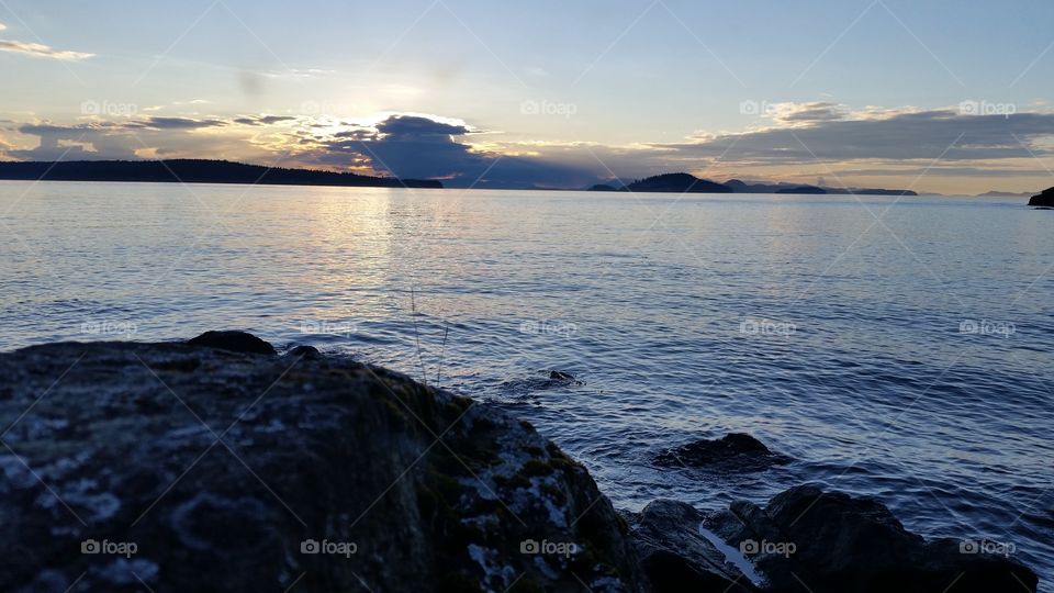 Sunset from Jones Island San Juan Islands Washington