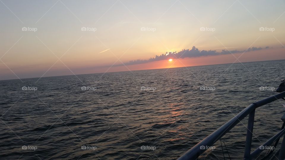 sunrise on the ocean