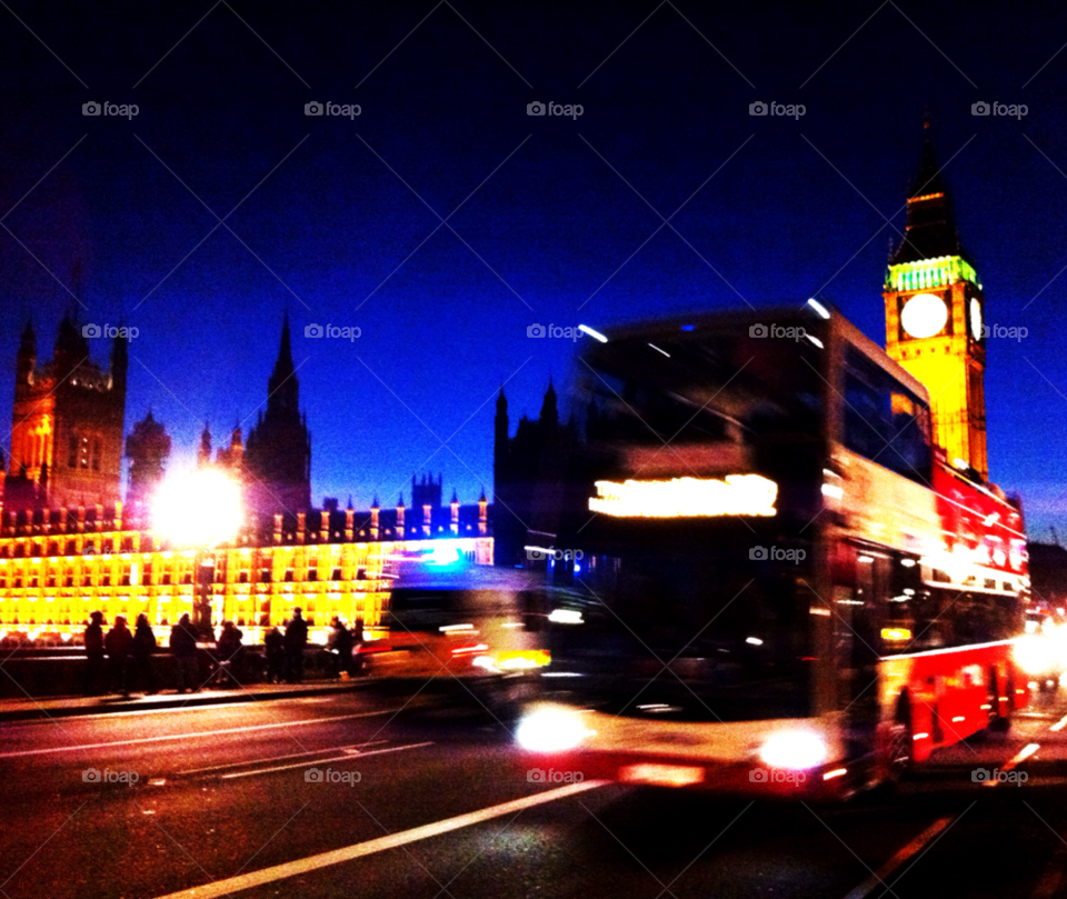 bus london night lights by Worldtraveller