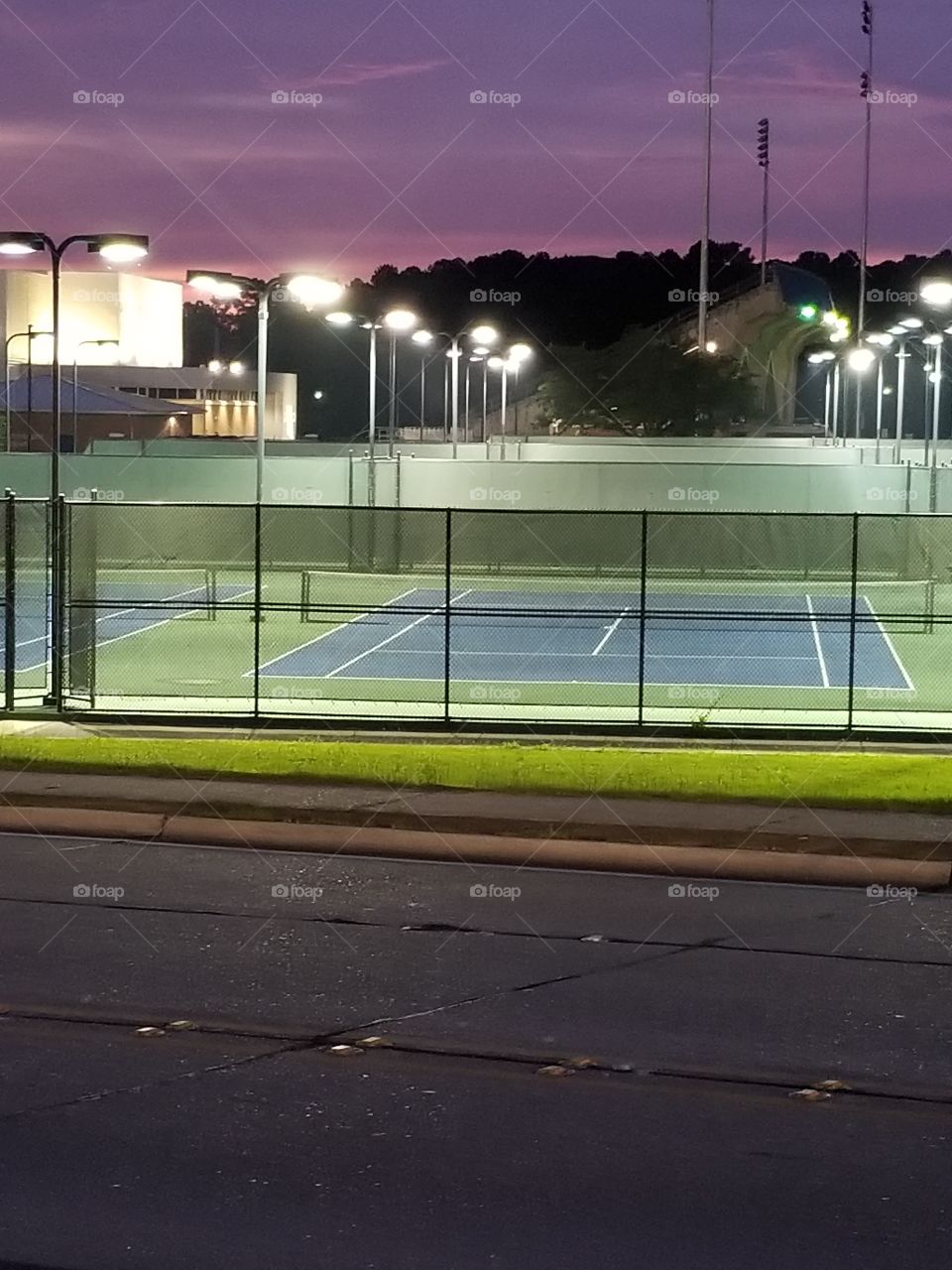 Night time tennis
