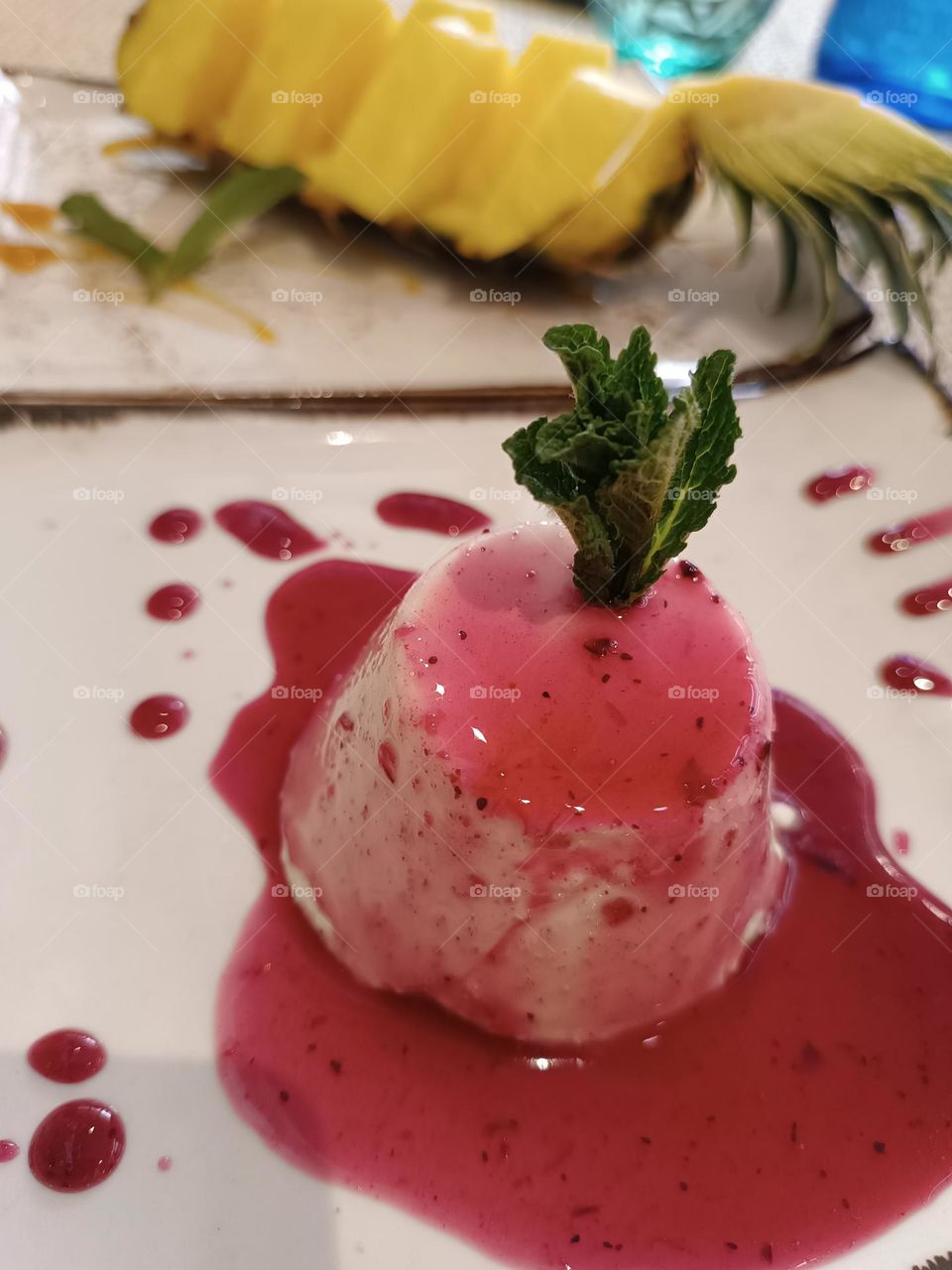 sweet dessert with fruit