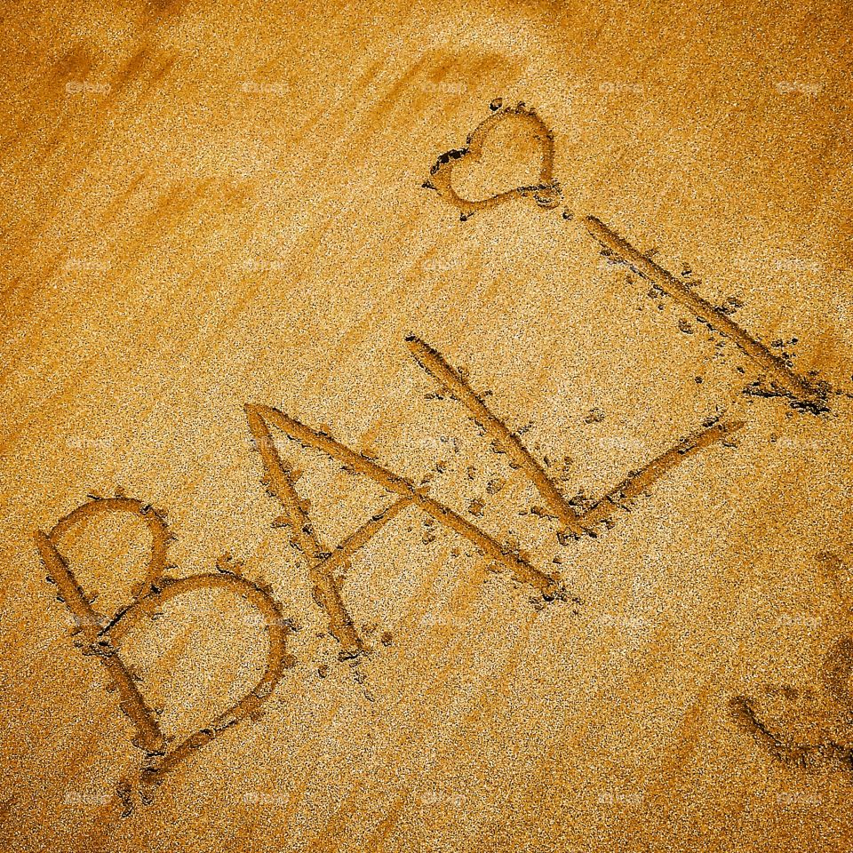 Sand writing