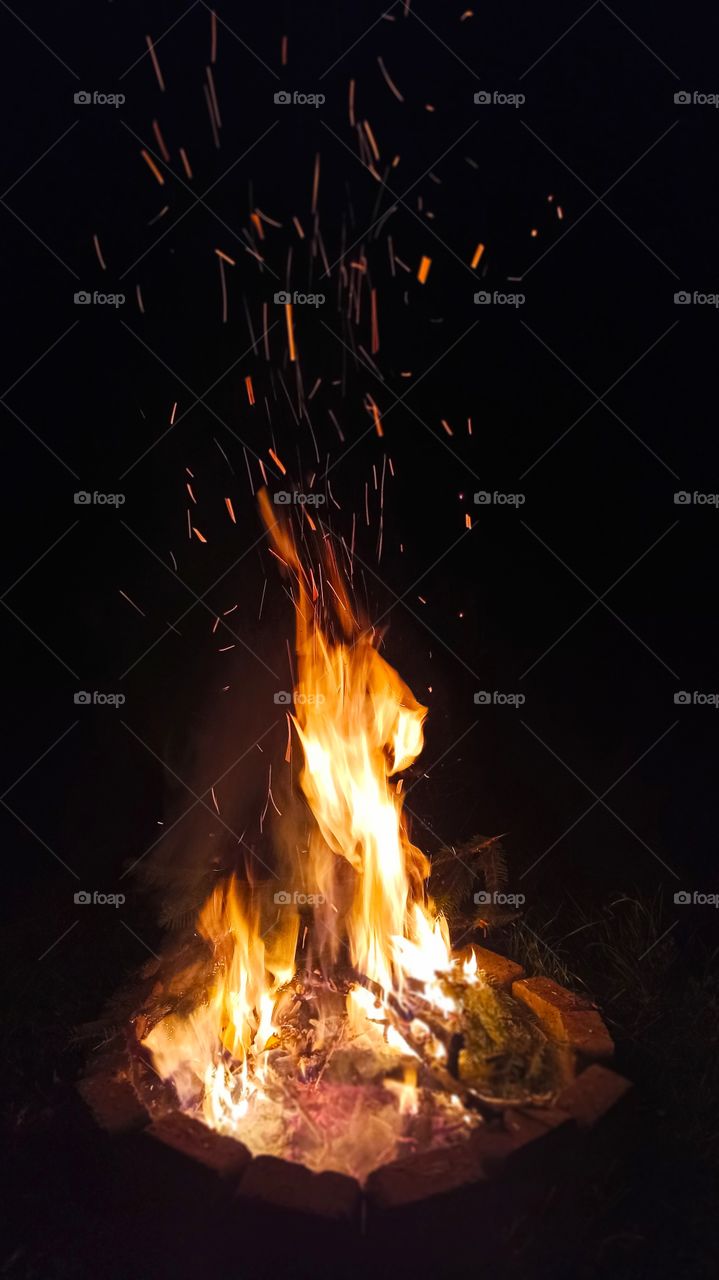 Sparks from the fire