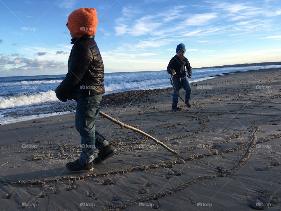 Drawings at the beach