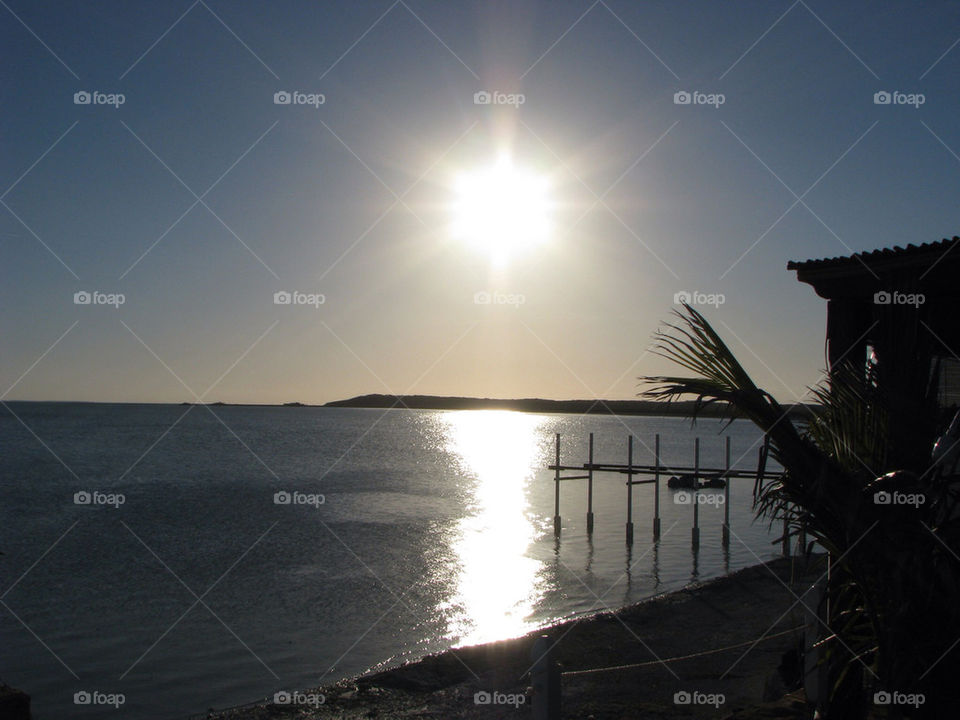 Sun reflection on ocean