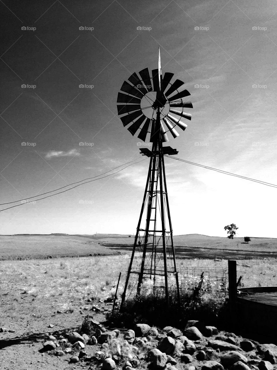 Cowboy life. Farm windmill