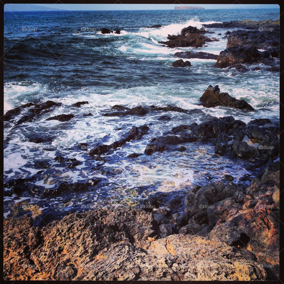 Ocean and lava rock