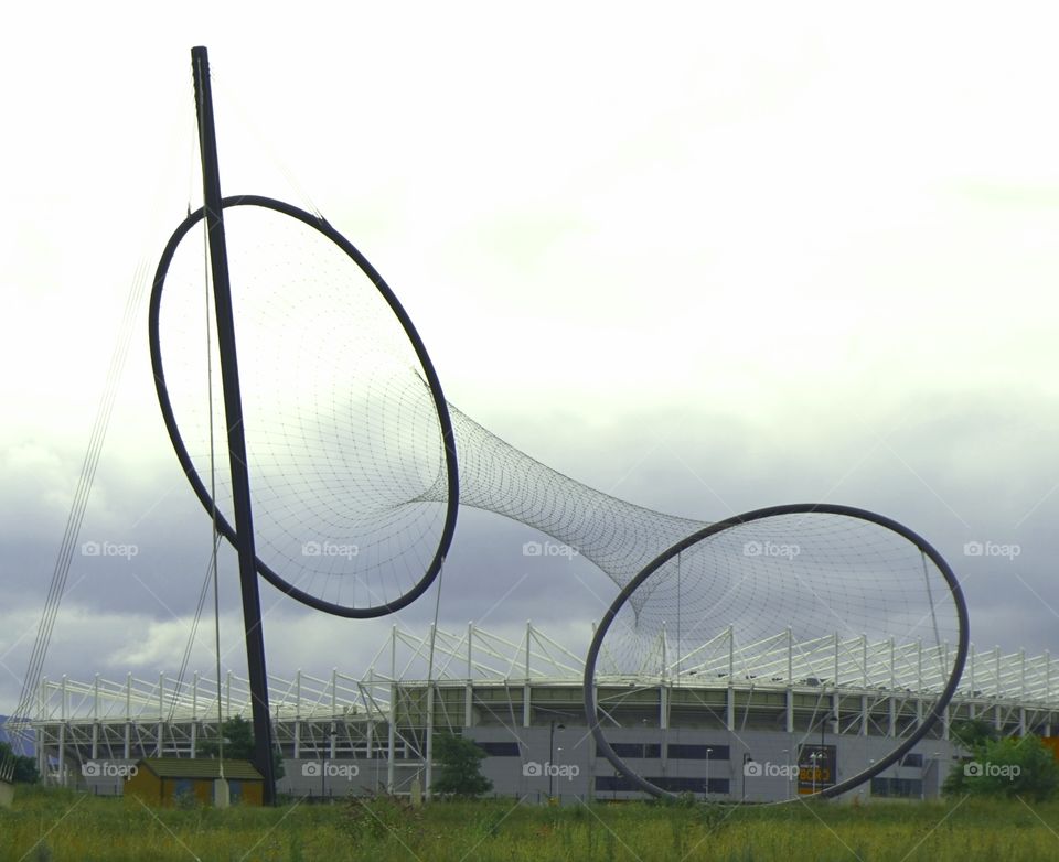Mesh and Hoops sculpture