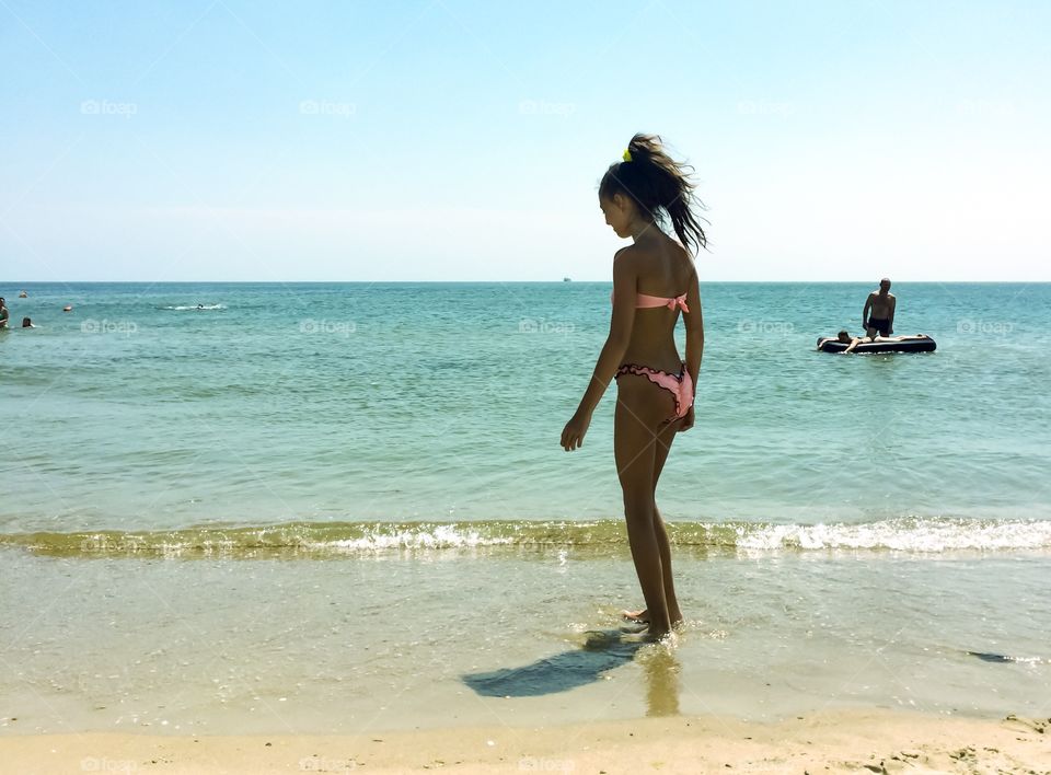 Girl on a beach