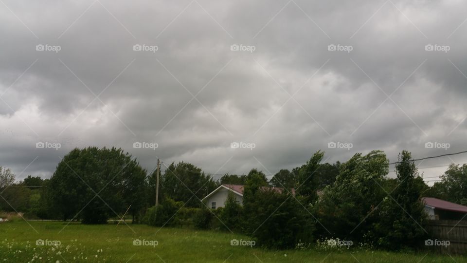 Storm clouds rolling in Manchester Tennessee USA