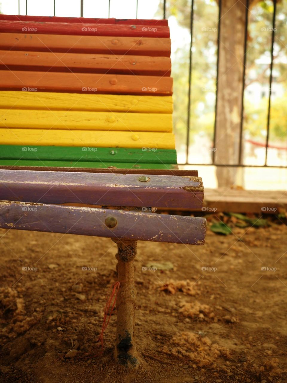 Street furniture with pride colors