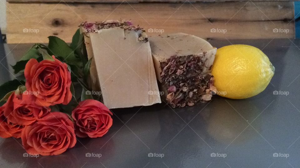 Rose soap. I am a soap maker and these are some of the soaps that I make