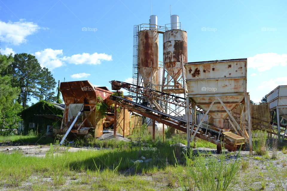 abandoned concrete batch plant