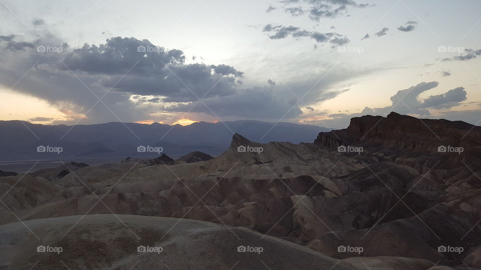 sunset in Death Valley National Park.